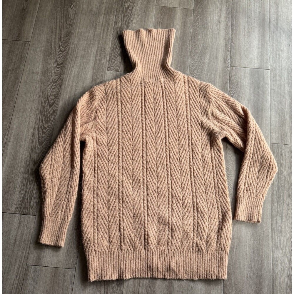 Mango MNG Womens Turtleneck Knit Dress Oversized Size XS Minimalist Scandi Girl